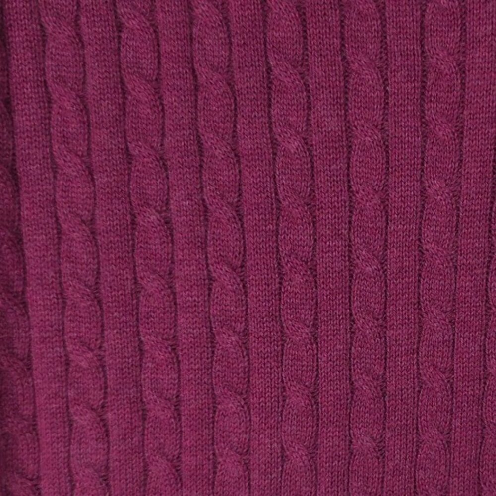 David Donahue SILK CASHMERE Blend Pullover Sweater Men 1/4 Zip Cable Knit LARGE - Picture 10 of 11